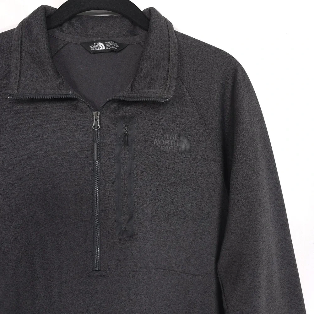 THE NORTH FACE Men's 1/4 Zip Fleece Pullover Gray Athletic Lightweight‎ NF0A2VE5